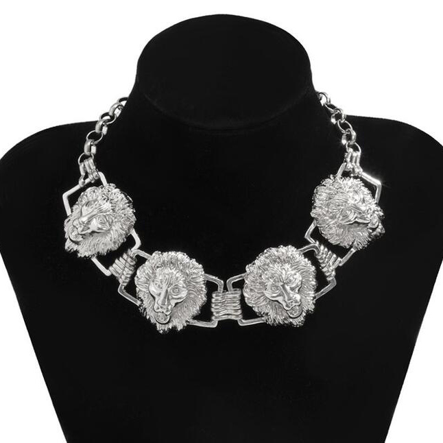 Collier Femme Têtes de Lion – Princesse de la Savane – Image 4