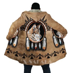 Manteau Loup – Chef Amérindien