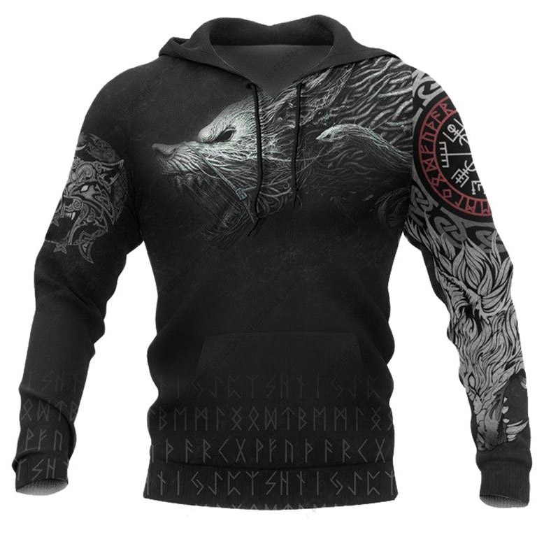 Pull Motif Loup – Rage Menaçante