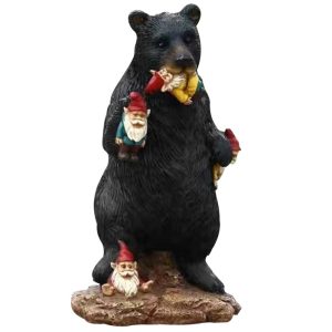 Statue Ours Debout – Mangeur de Nain de Jardin