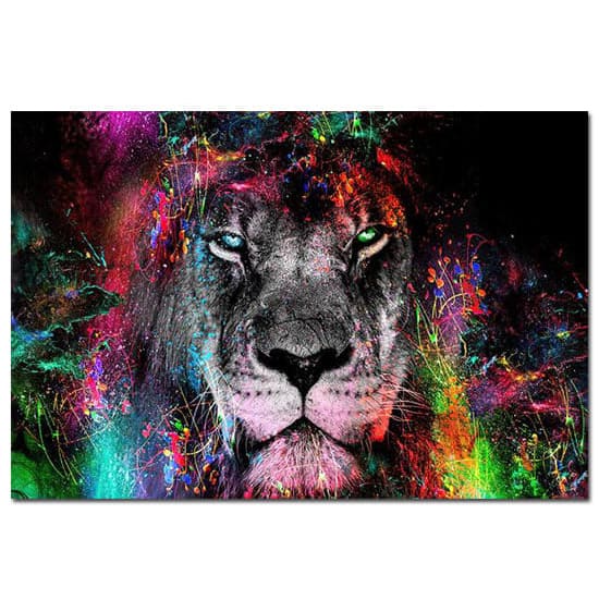 Tableau Tête de Lion Street Art – Image 6