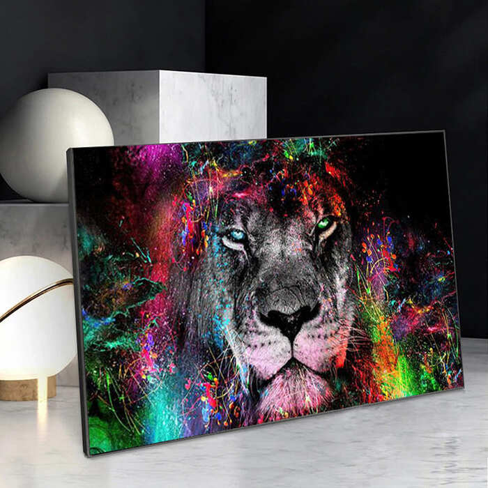 Tableau Tête de Lion Street Art – Image 7