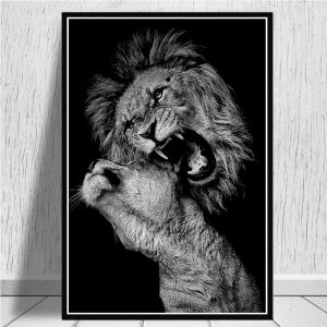 Tableau Photo Lion et Lionne – Mignonnerie Sauvage