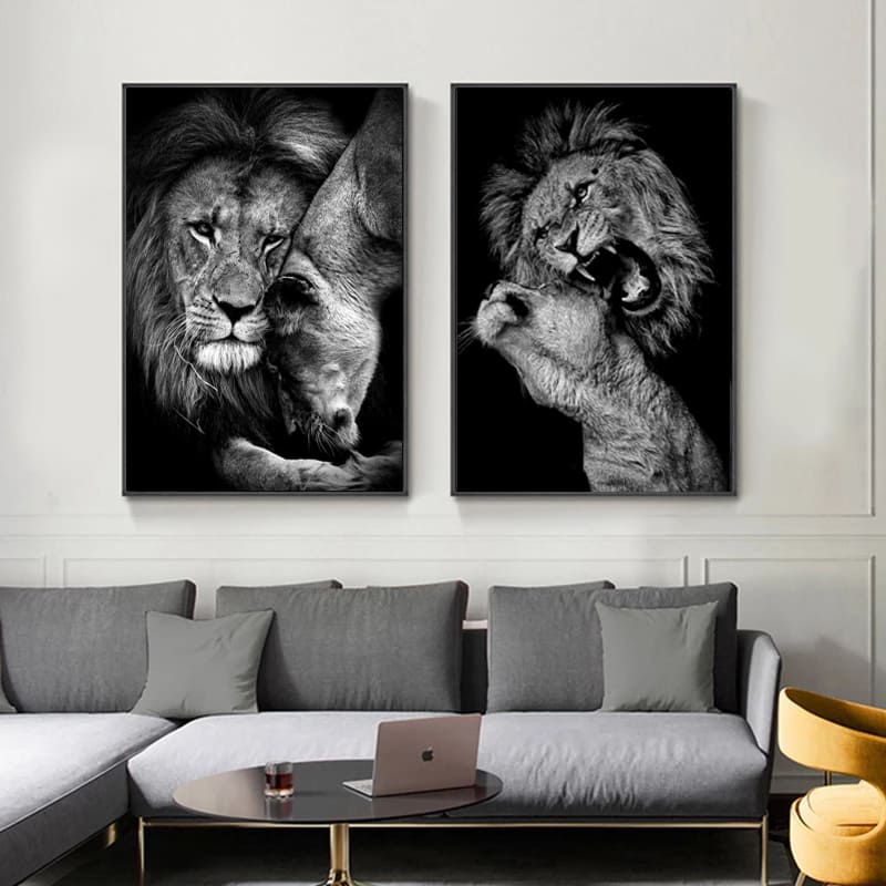Tableau Photo Lion et Lionne – Mignonnerie Sauvage – Image 3