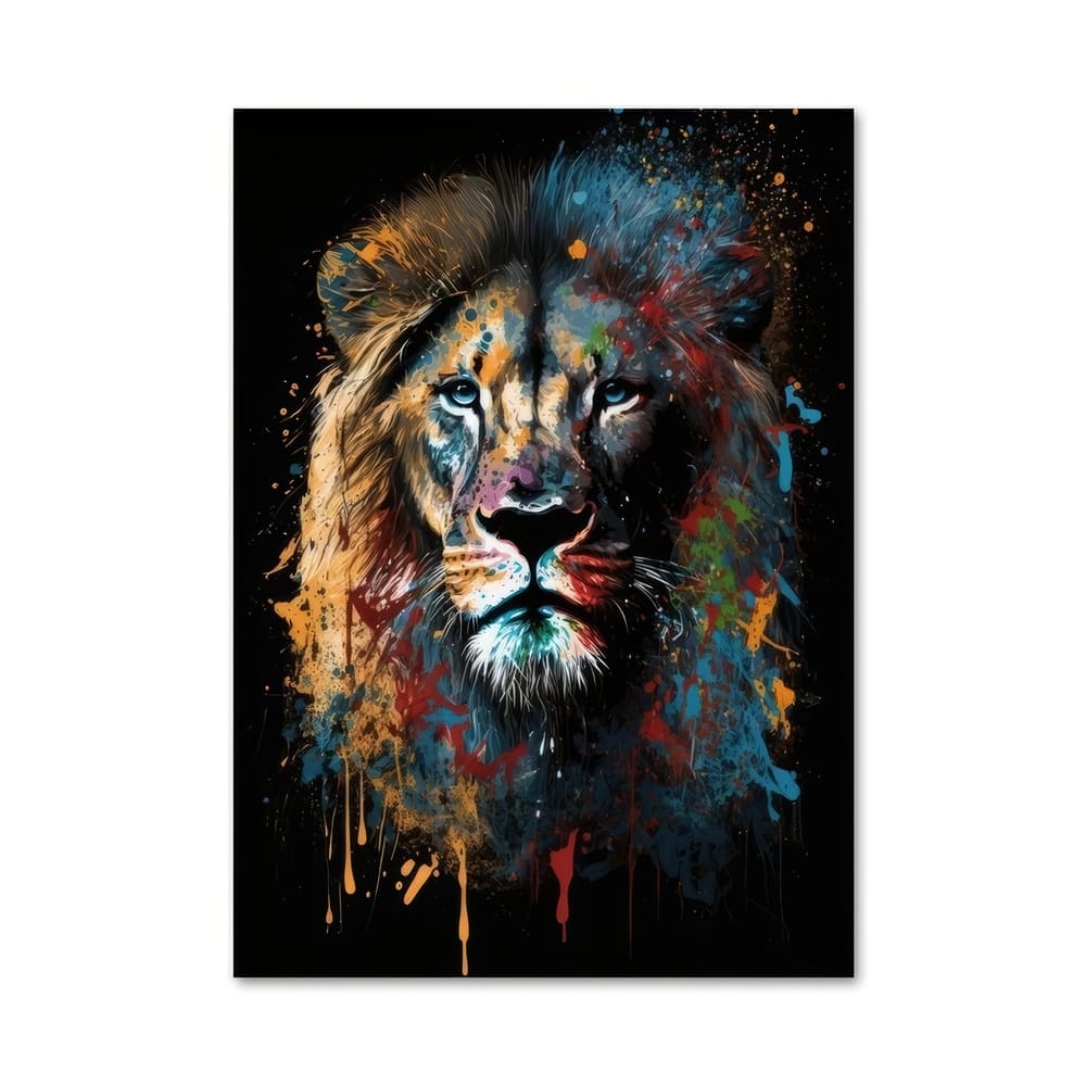 Tableau Tête de Lion Pop Art – Image 3