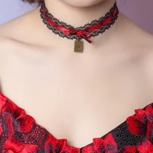 Choker fait main Harley Quinn Made in France