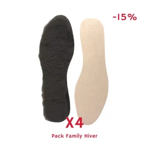 Pack Family Hiver – 4 paires de semelles Laine Mérinos